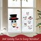 Wrapables Snowman Face Stickers for Crafts, Christmas Decoration for Windows, Refrigerators, Water Bottles, Cups (Set of 41), Frosty